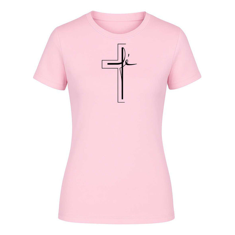 Playera "Cruz Fe" Minimalista - Dama