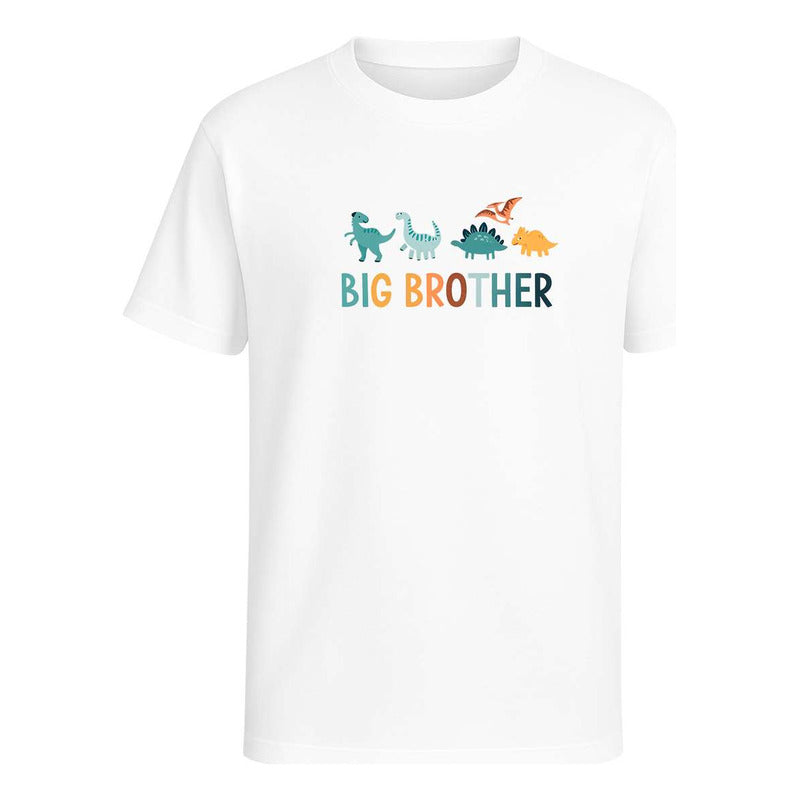 Playera infantil Big Brother Dinosaurios de KreaLab, camiseta de manga corta con diseño de dinosaurios para niños pequeños.