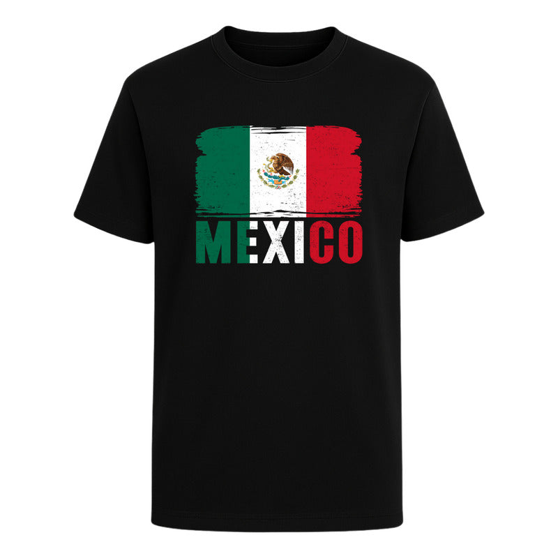 Playera "Bandera de México" Tipografía - Hombre
