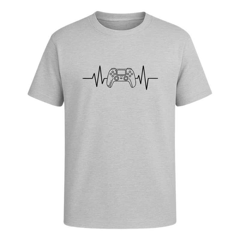 Playera infantil de videojuegos KreaLab con diseño de control y corazón gamer, ropa cómoda para niños gamers.
