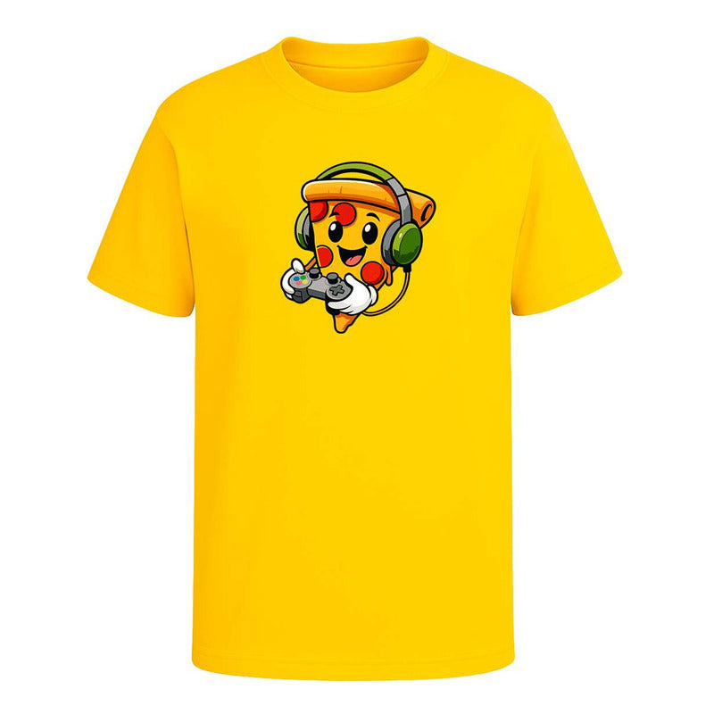 Playera Pizza Gamer Con Audífonos Control Divertida Infantil
