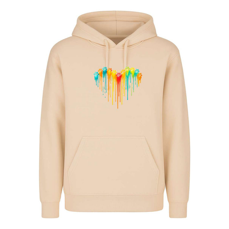 Sudadera Corazón Huellitas Amor Mascota Perros Gatos Unisex