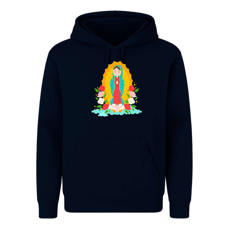 Sudadera Virgen De Guadalupe Mexicana Floral Católica Unisex