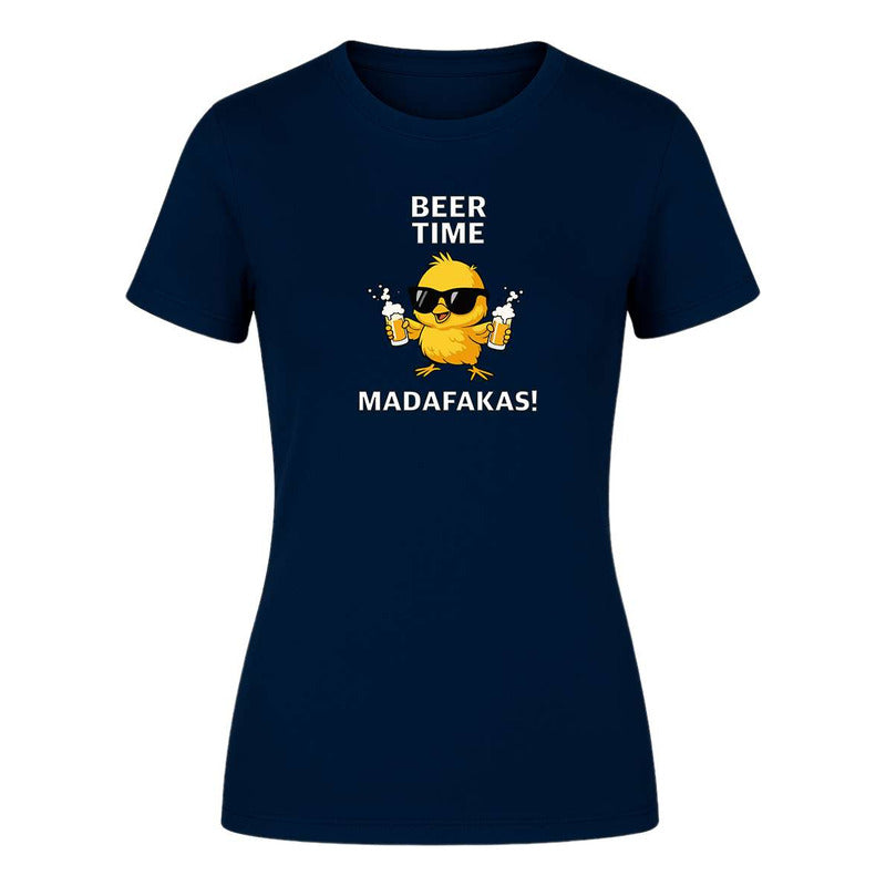 Playera "Beer Time" Pollito Humor - Dama