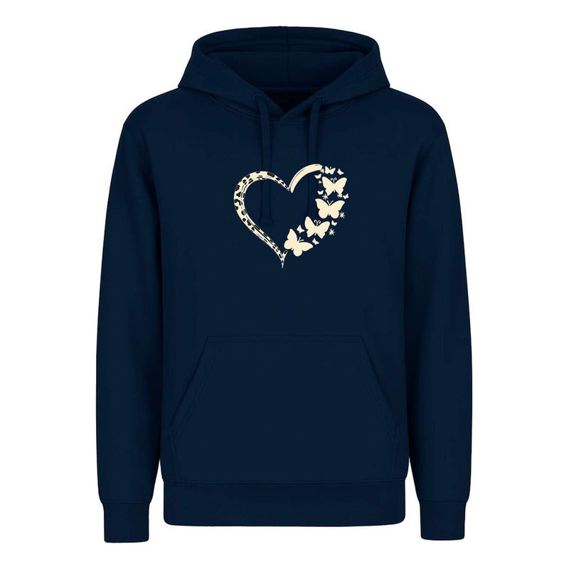 Sudadera Corazón Con Mariposas Regalo Pareja Y Amor Unisex