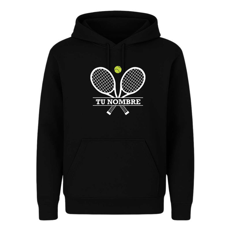 Sudadera Tennis Raquetas Personalizada Con Nombre Infantil