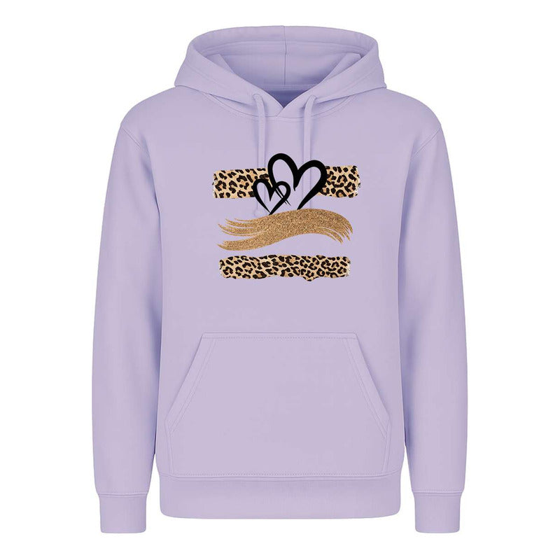 Sudadera Corazones Animal Print Leopardo Amor Regalo Unisex