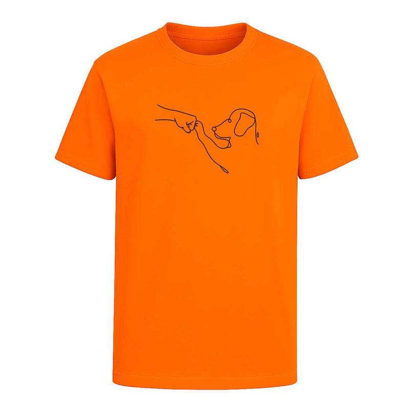 Playera "Perro Y Humano Line Art" - Infantil