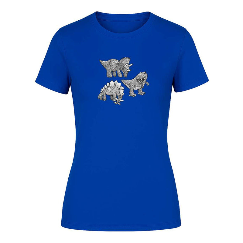 Playera "Dinosaurios" Triceratops Stegosaurio T-Rex - Dama