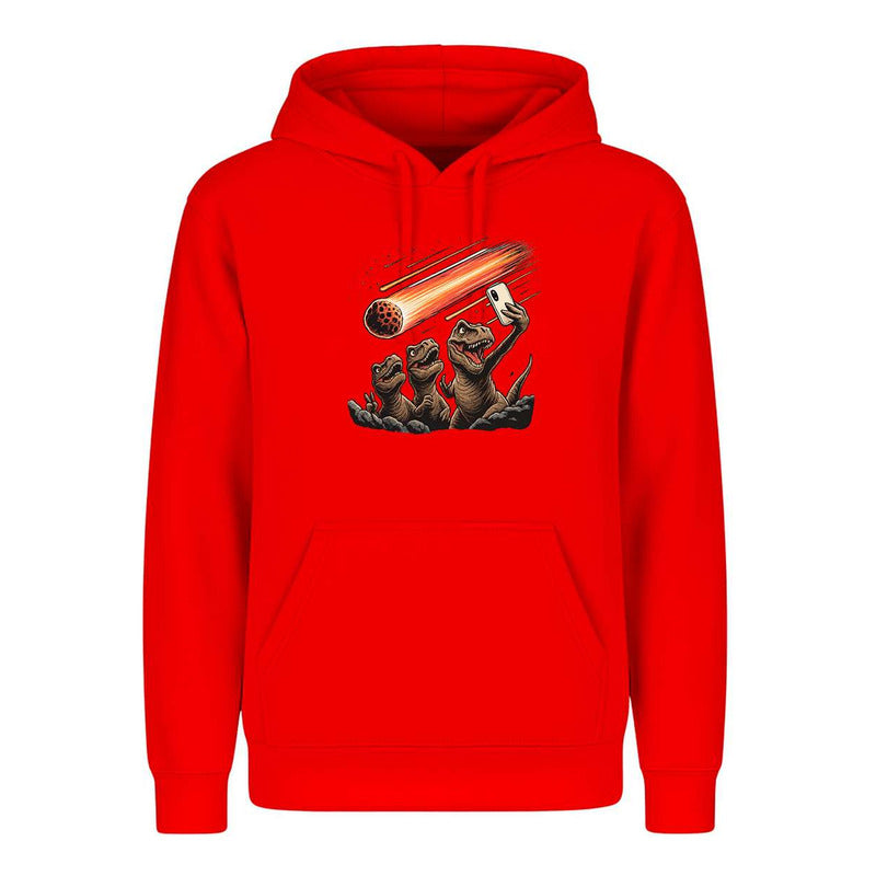 Sudadera Dinosaurios Selfie Con Meteorito Broma Humor Unisex