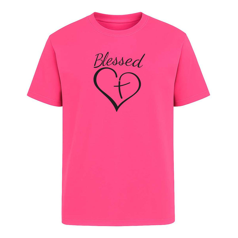 Playera "Blessed" Corazón con Cruz - Infantil