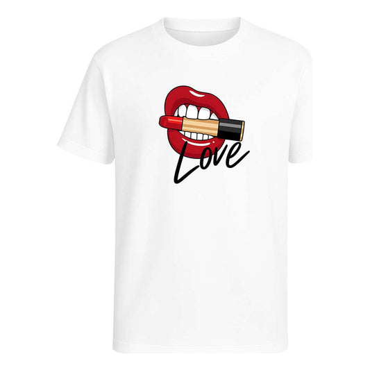 Playera "Love Labios Con Lipstick" - Infantil