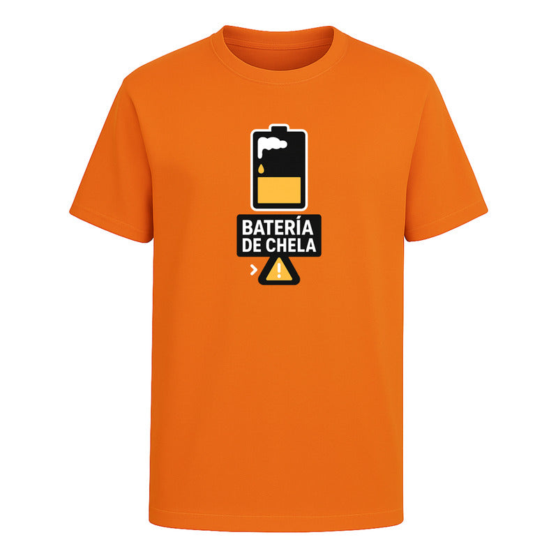 Playera "Batería de Chela" Humor - Hombre