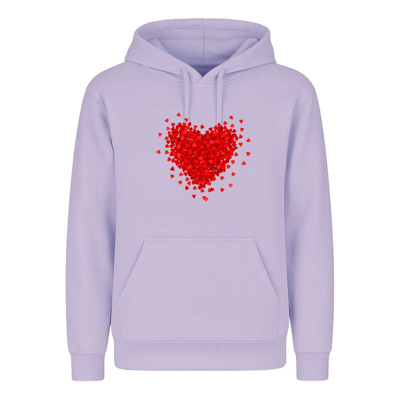 Sudadera Corazón Formado De Corazones Romántica Unisex