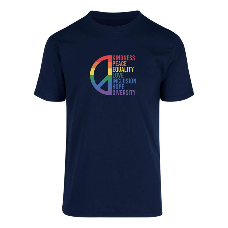 Playera Lgbt+ Orgullo Gay Paz Y Valores Unisex