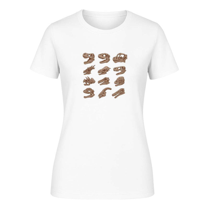 Playera "Cráneos de Dinosaurio" Fósiles - Dama