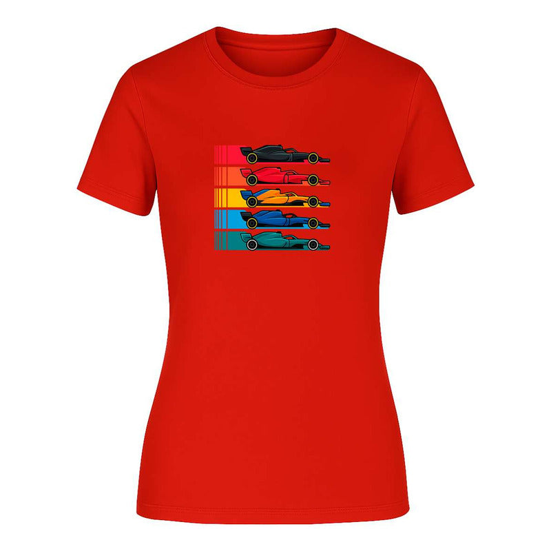 Playera "Autos de Carrera" Estilo Fórmula - Dama
