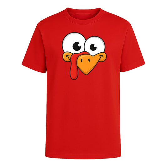Playera infantil de Cara de Pollo de KreaLab, divertida para fiestas, con diseño colorido y cómodo para niños.