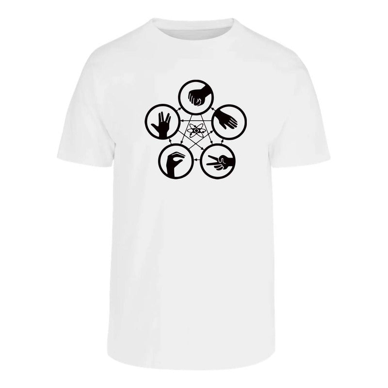 Playera Big Bang Theory Piedra Papel Tijera Unisex