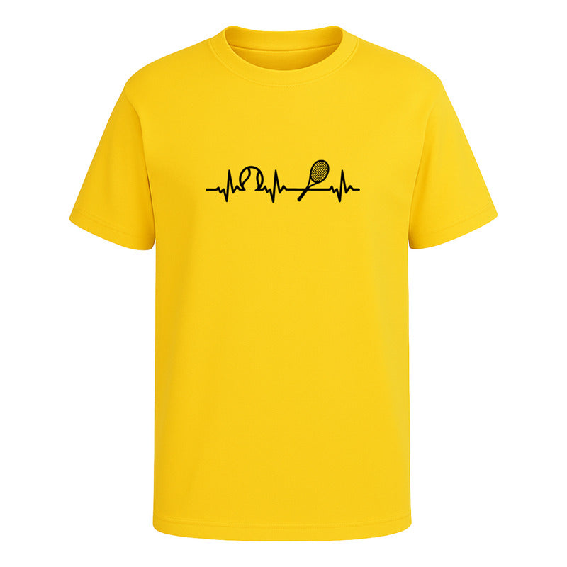 Playera Tennis Corazón Tenista Cardiograma Raqueta Unisex