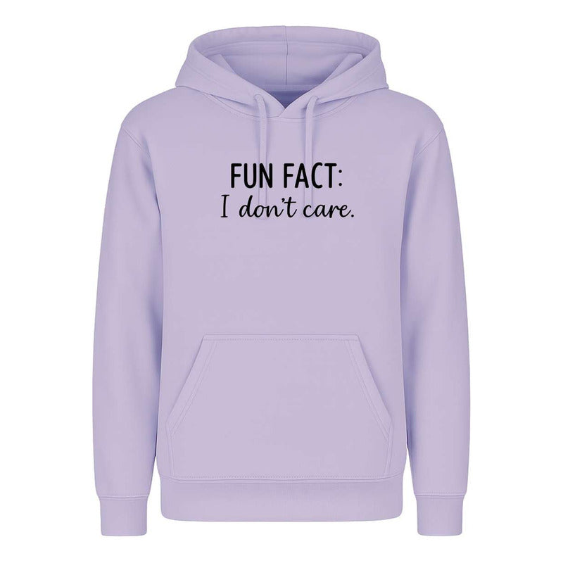 Sudadera Fun Fact I Dont Care Frase Sarcástica Broma Unisex