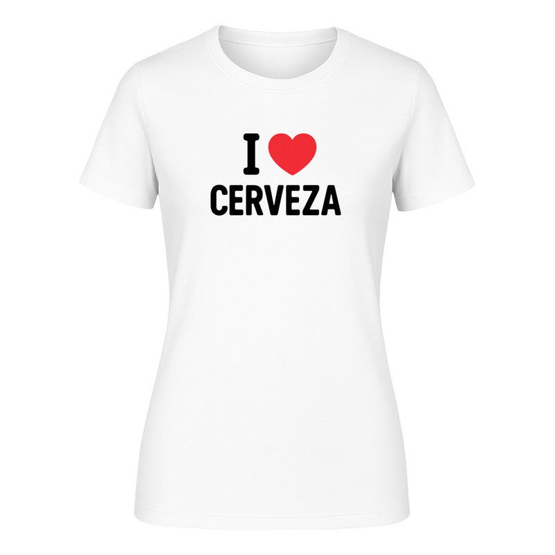 Playera "I Love Cerveza" - Dama