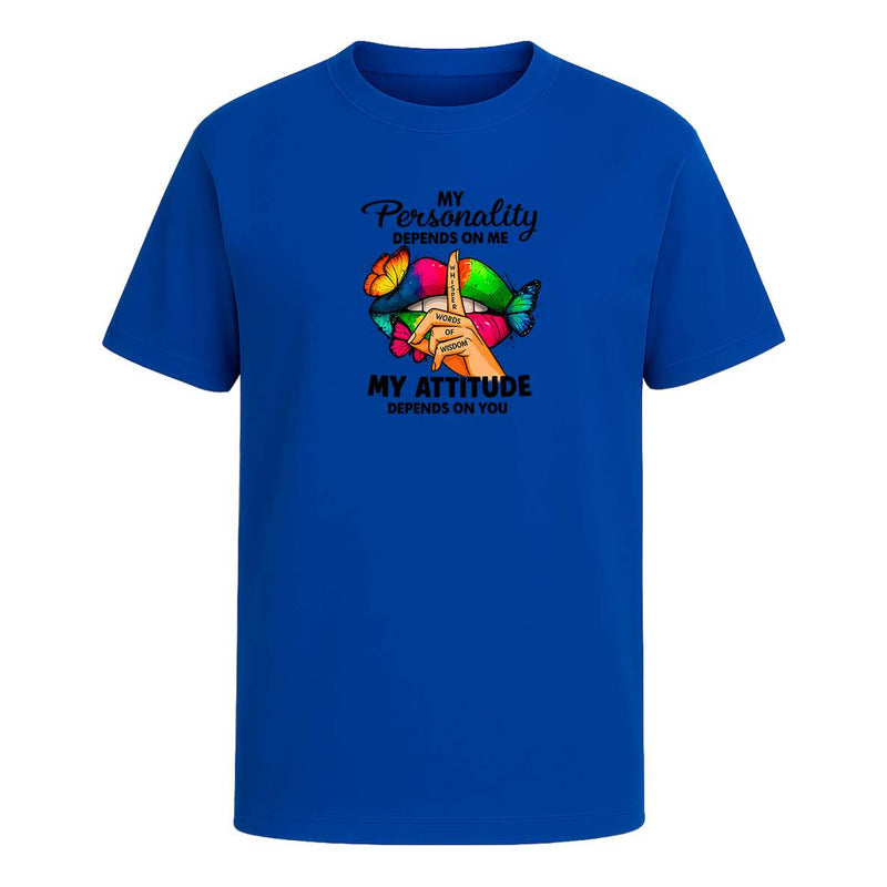 Playera My Personality My Attitude Sarcasmo Broma Unisex