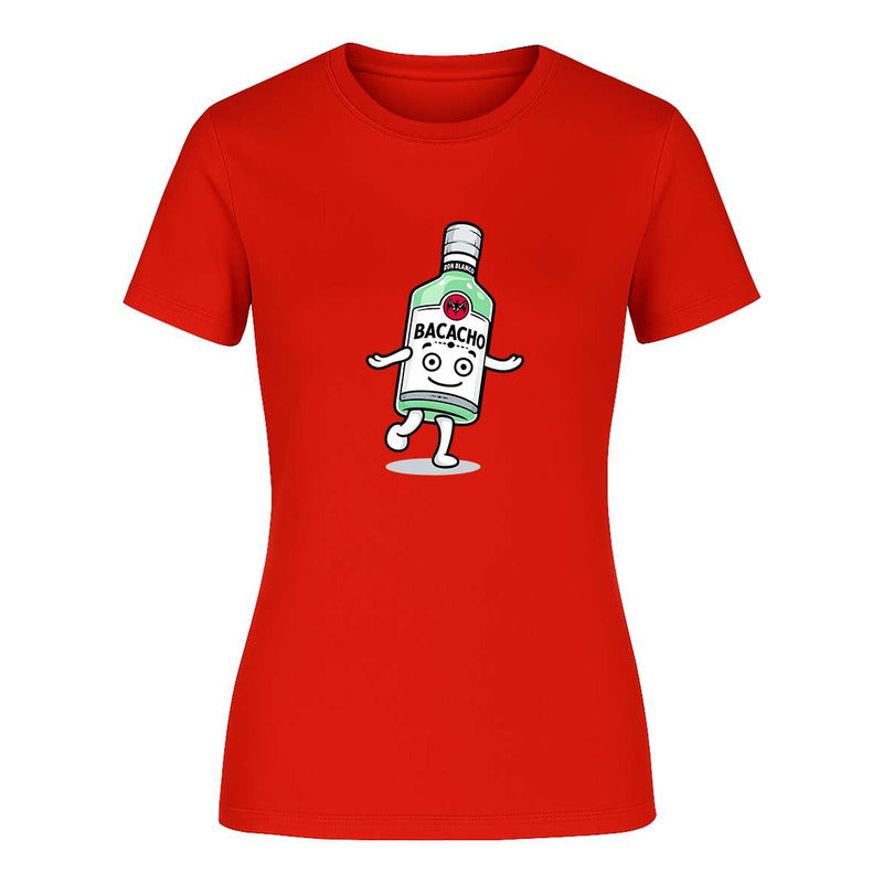 Playera "Bacacho Botella Bailando" Humor - Dama