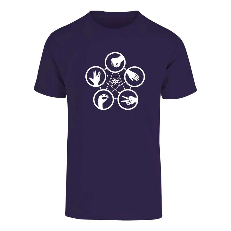 Playera Big Bang Theory Piedra Papel Tijera Unisex