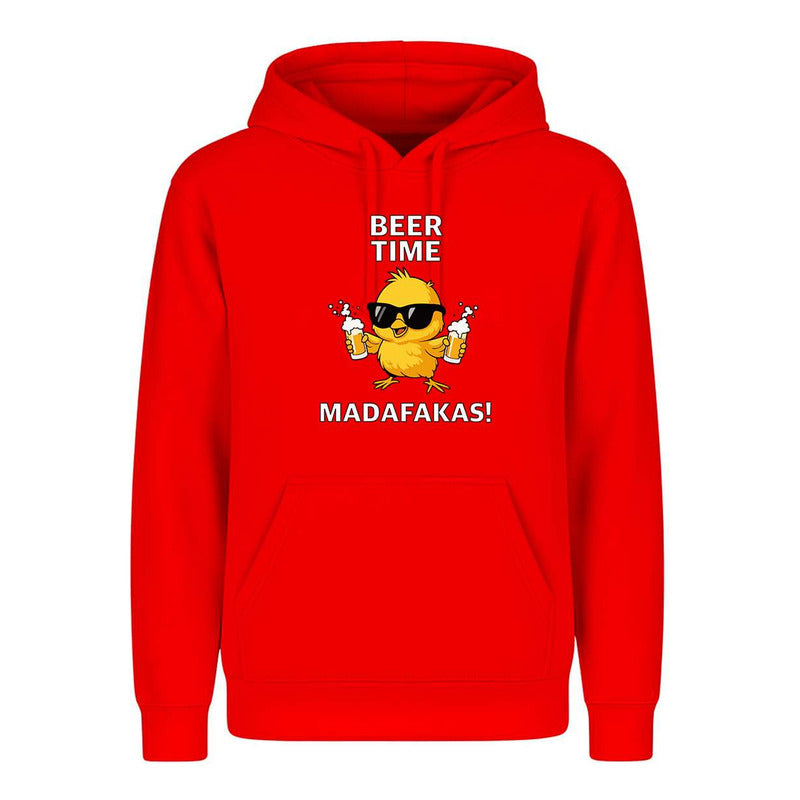 Sudadera Beer Time Madafakas Pollito Cerveza Broma Unisex