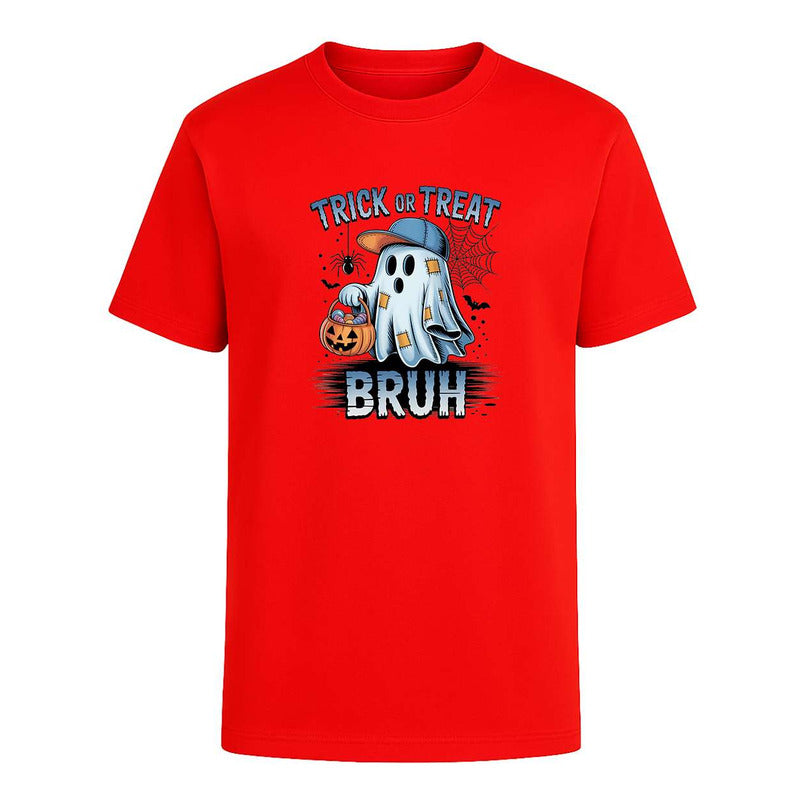 Playera Halloween Trick Or Treat Bruh Unisex Fantasma