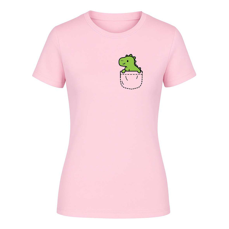 Playera "Dinosaurio en Bolsillo" Falso - Dama