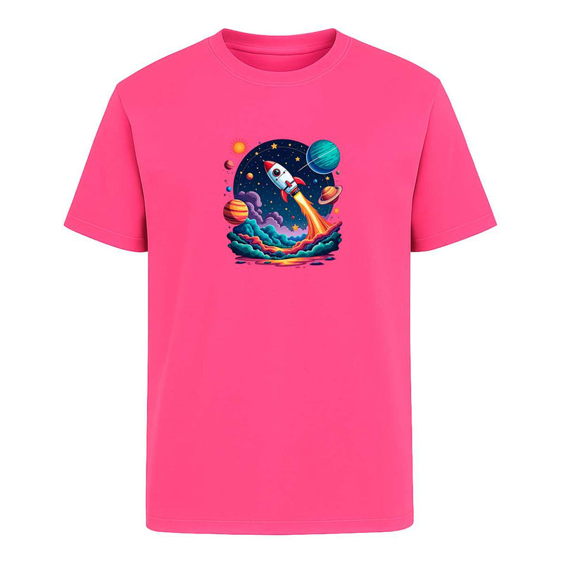 Playera "Cohete y Planetas" Galaxia - Hombre