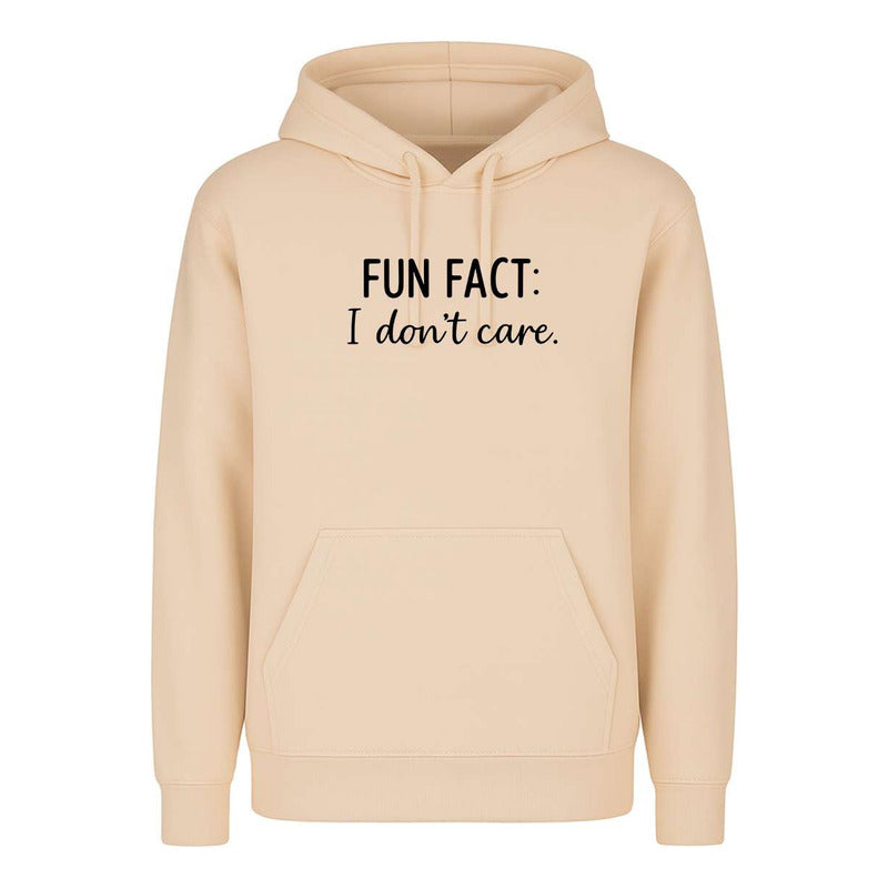 Sudadera Fun Fact I Dont Care Frase Sarcástica Broma Unisex