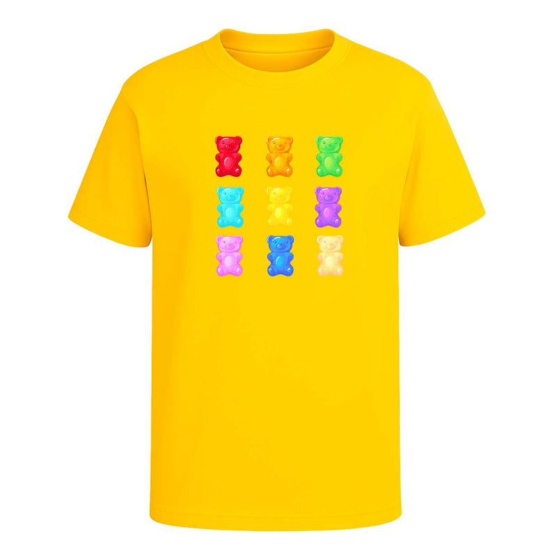 Playera Ositos De Gomita Colores Diseño Dulce Trendy Unisex