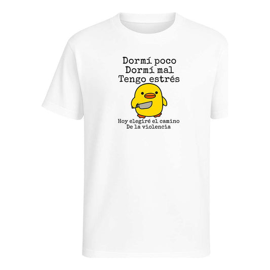 Playera Pollito Violento Estrés Humor Sarcástico Unisex