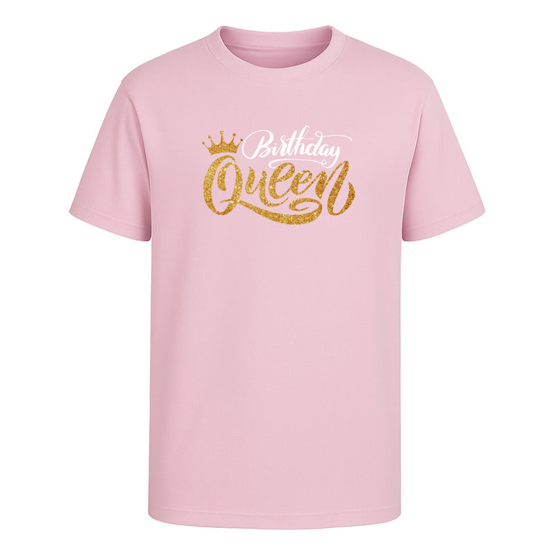Playera Birthday Queen Efecto Glitter Regalo Cumpleaños