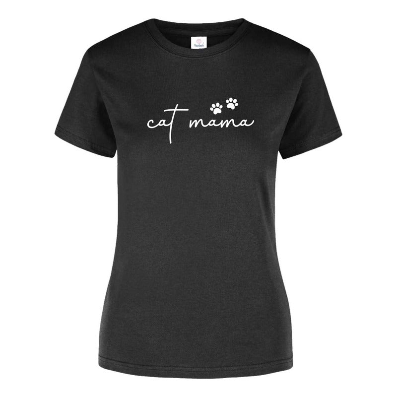 Playera "Cat Mama" Amante de los Gatos - Dama