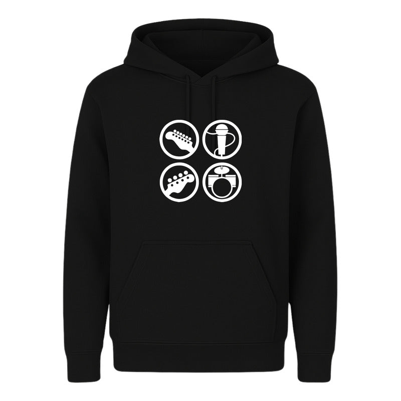 Sudadera Instrumentos Musicales Para Músico Unisex Rockero
