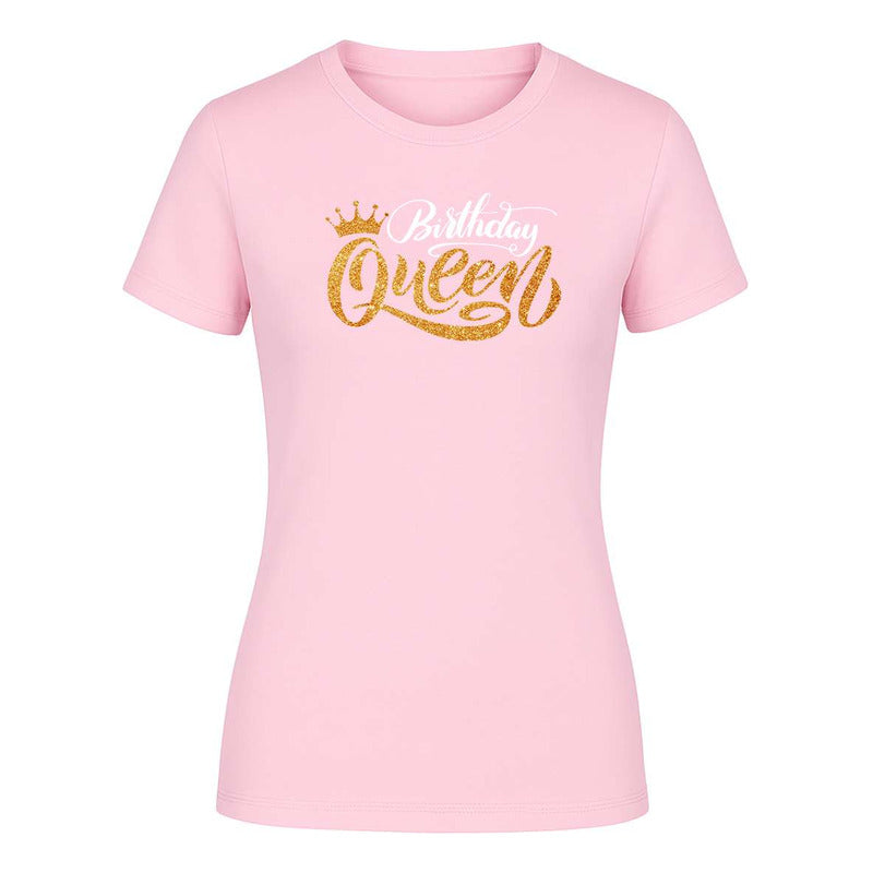 Playera Birthday Queen Efecto Glitter Regalo Cumpleaños