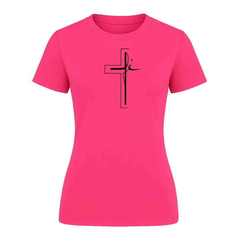 Playera "Cruz Fe" Minimalista - Dama