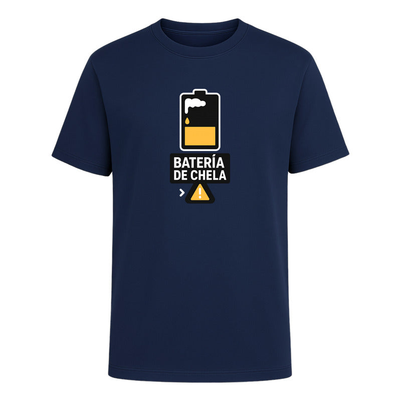 Playera "Batería de Chela" Humor - Hombre