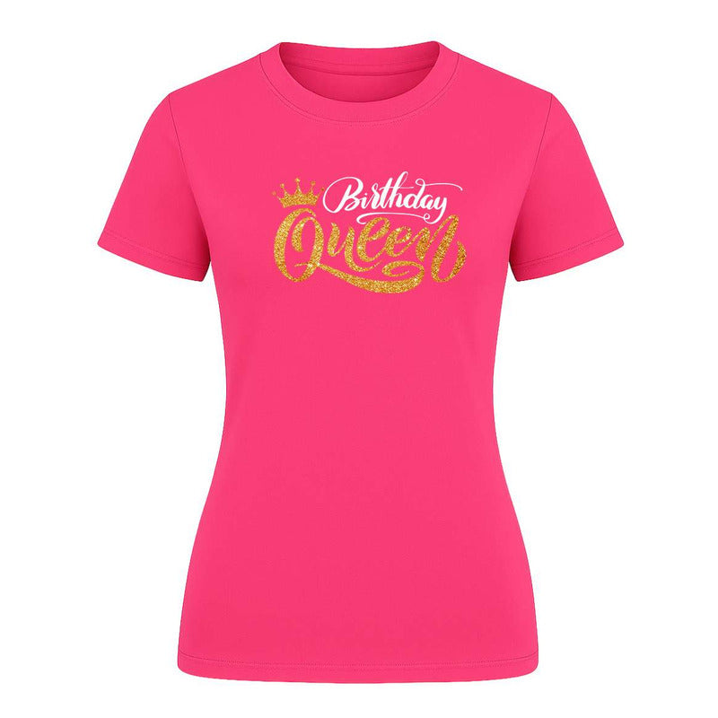 Playera Birthday Queen Efecto Glitter Regalo Cumpleaños