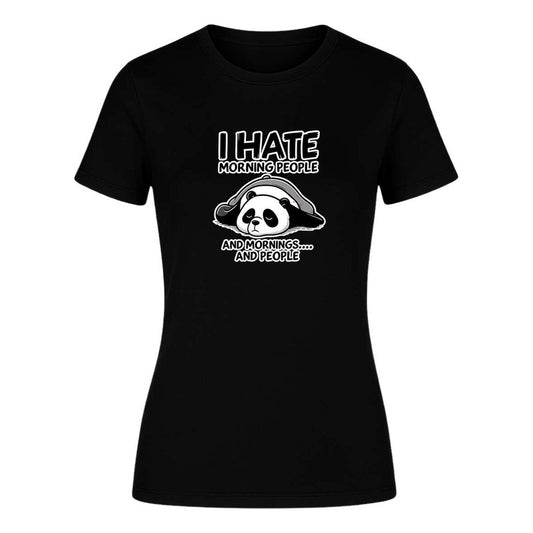 Playera "I Hate Morning People" Panda - Dama