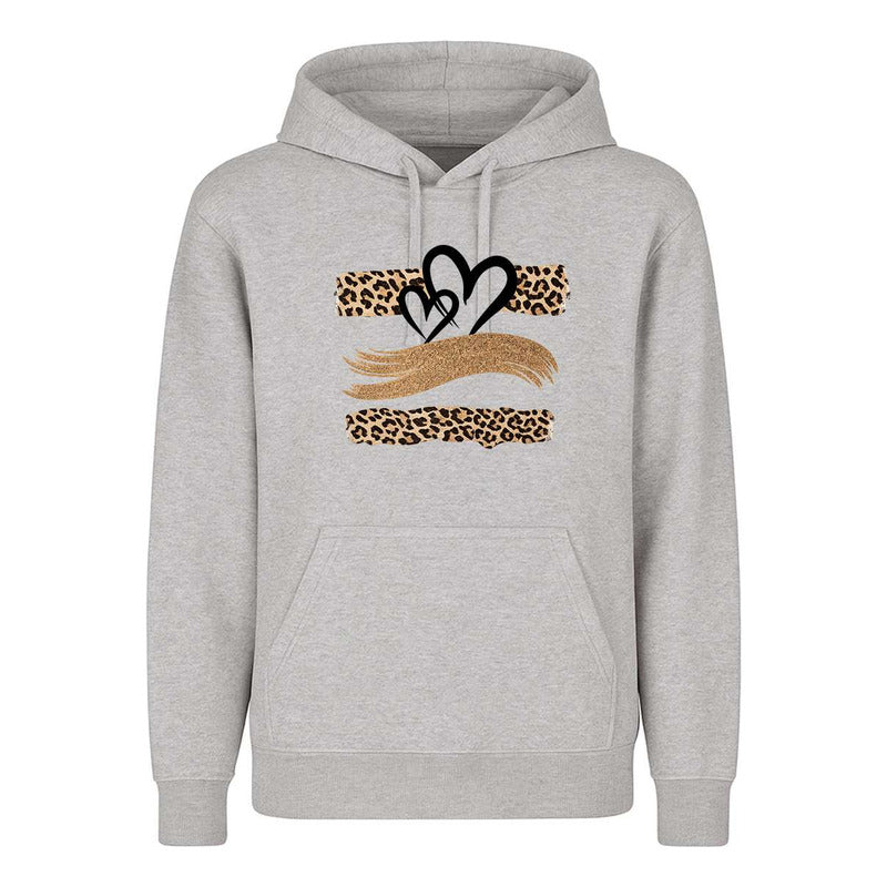 Sudadera Corazones Animal Print Leopardo Amor Regalo Unisex