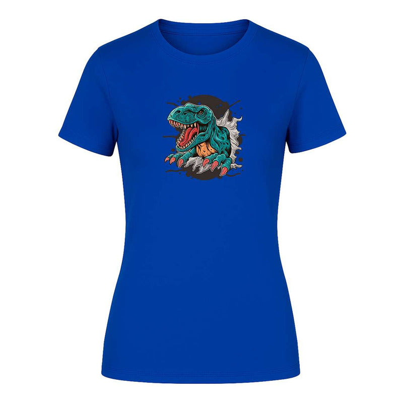 Playera "T-Rex Rasgando" Efecto Visual - Dama