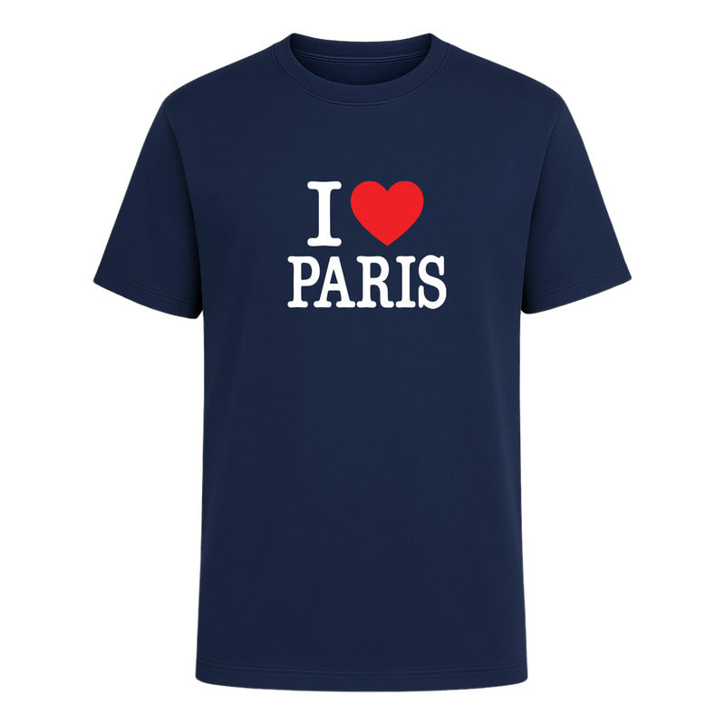 Playera I Love Paris Estilo Turístico Viaje Europa De Hombre
