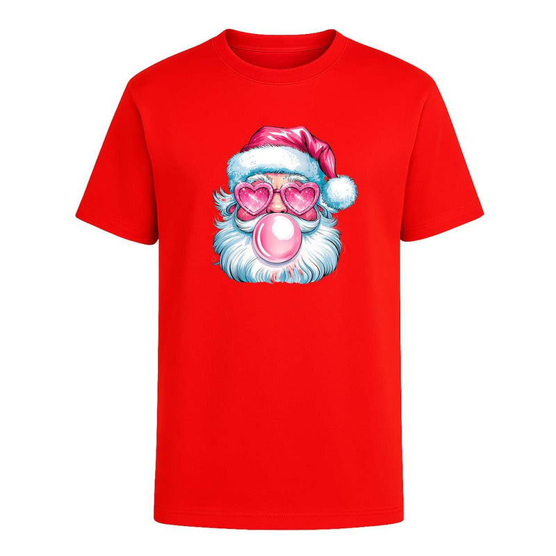 Playera Santa Cool Lentes Corazón Chicle Divertida Infantil