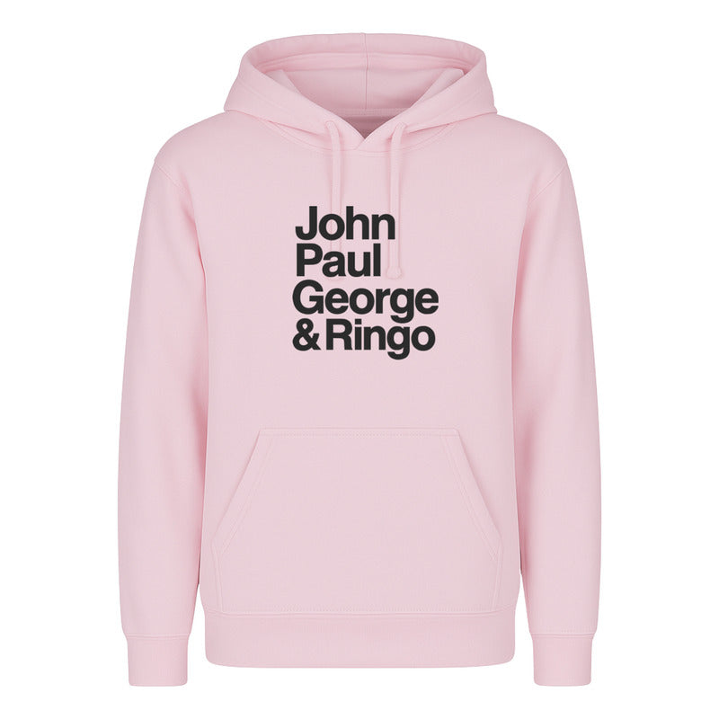 Sudadera Beatles Nombres John Paul George Ringo Unisex