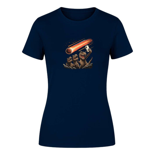 Playera "Dinosaurios Selfie Meteorito" Humor - Dama